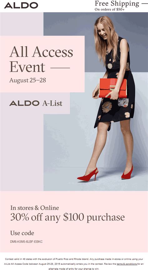 aldo discount coupon code